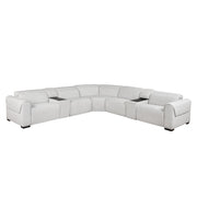 9455CLD*7LRRRPWH (7)7-Piece Modular Power Reclining Sectional with Power Headrests - 9455CLD*7LRRRPWH
