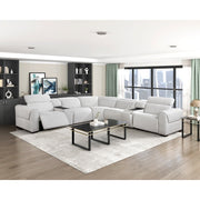 9455CLD*7LRRRPWH (7)7-Piece Modular Power Reclining Sectional with Power Headrests - 9455CLD*7LRRRPWH