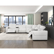 9455CLD*7LRRRPWH (7)7-Piece Modular Power Reclining Sectional with Power Headrests - 9455CLD*7LRRRPWH