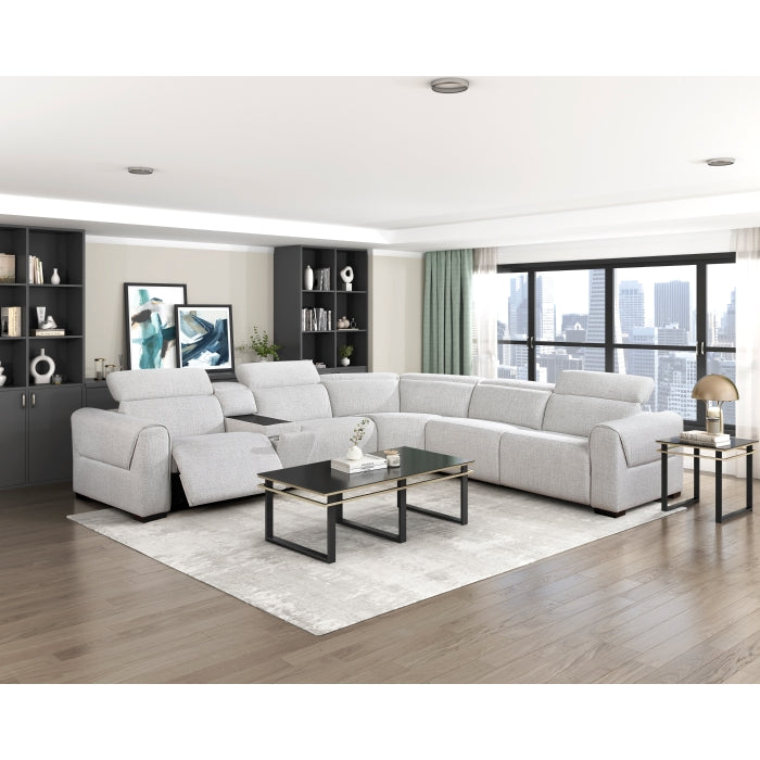 9455CLD-RRPWH (2/6)Power Right Side Reclining Chair with Power Headrest,  Charging Ports - 9455CLD-RRPWH