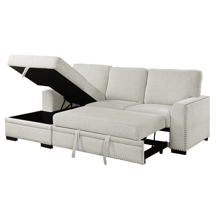 9468BE*2LC2R (2)2-Piece Sectional with Pull-out Bed and Left Chaise with Hidden Storage - 9468BE*2LC2R