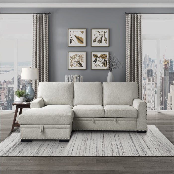 9468BE*2LC2R (2)2-Piece Sectional with Pull-out Bed and Left Chaise with Hidden Storage - 9468BE*2LC2R