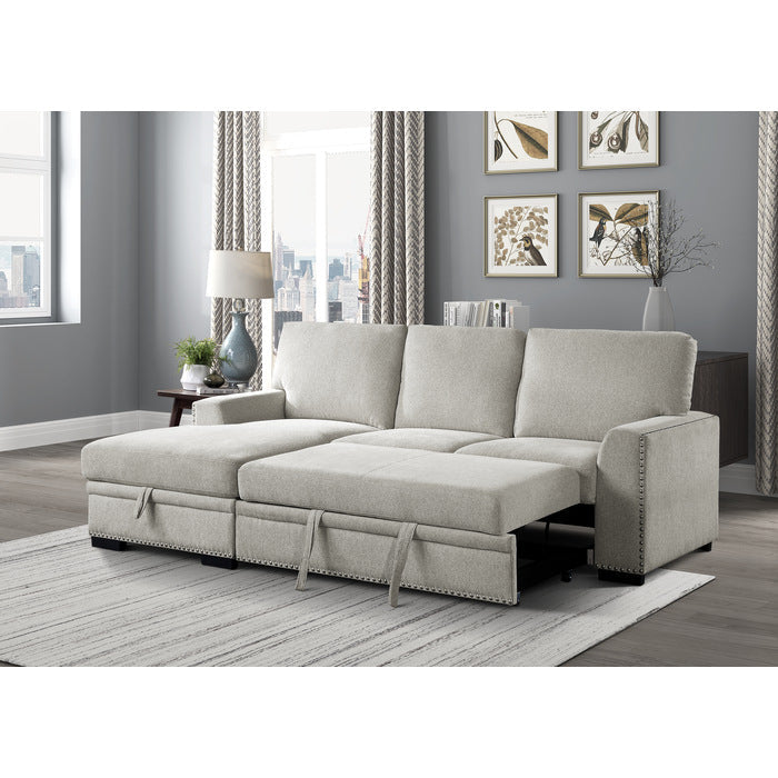 9468BE*2LC2R (2)2-Piece Sectional with Pull-out Bed and Left Chaise with Hidden Storage - 9468BE*2LC2R