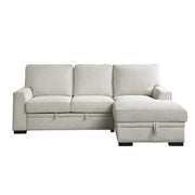 9468BE*2RC2L (2)2-Piece Sectional with Pull-out Bed and Right Chaise with Hidden Storage - 9468BE*2RC2L