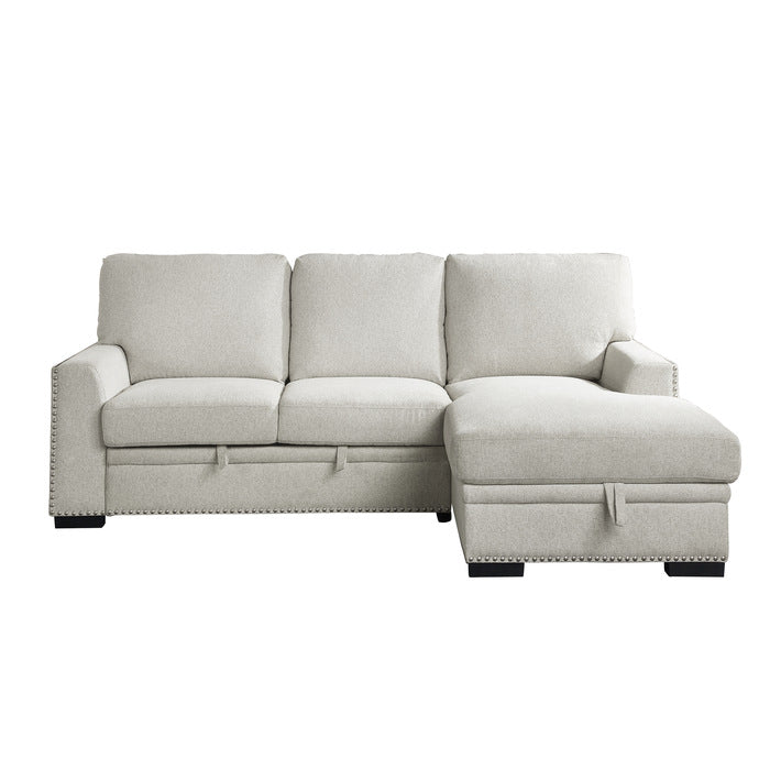 9468BE*2RC2L (2)2-Piece Sectional with Pull-out Bed and Right Chaise with Hidden Storage - 9468BE*2RC2L