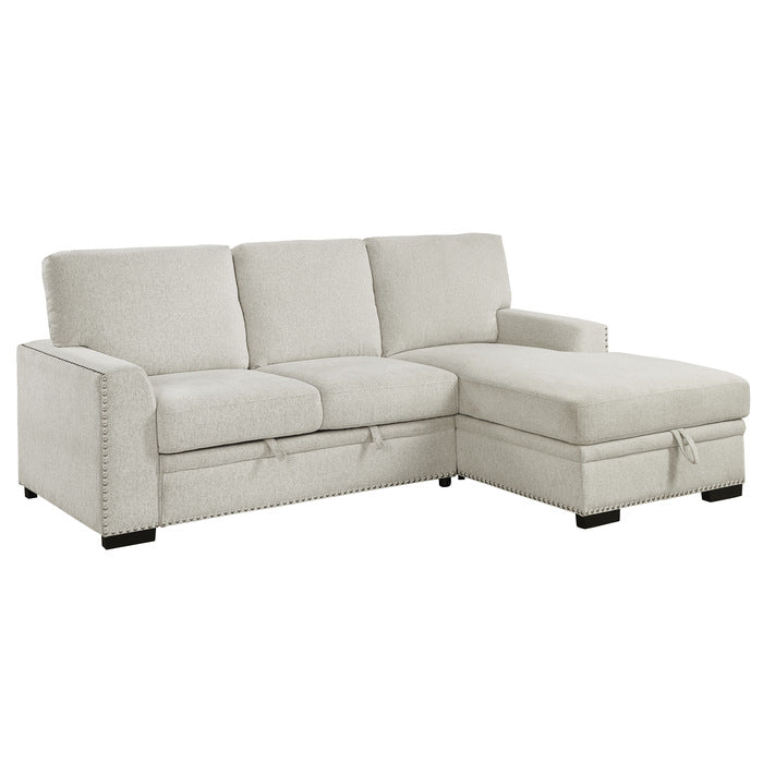 9468BE*2RC2L (2)2-Piece Sectional with Pull-out Bed and Right Chaise with Hidden Storage - 9468BE*2RC2L