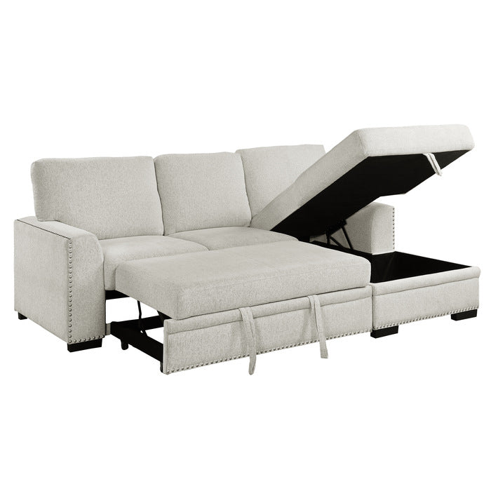 9468BE*2RC2L (2)2-Piece Sectional with Pull-out Bed and Right Chaise with Hidden Storage - 9468BE*2RC2L