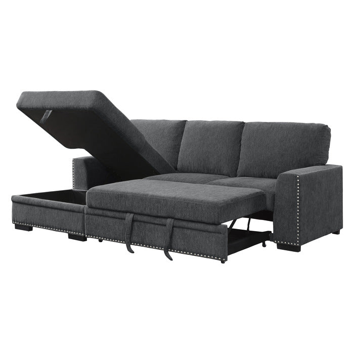 9468CC*2LC2R (2)2-Piece Sectional with Pull-out Bed and Left Chaise with Hidden Storage - 9468CC*2LC2R
