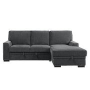 9468CC*2RC2L (2)2-Piece Sectional with Pull-out Bed and Right Chaise with Hidden Storage - 9468CC*2RC2L