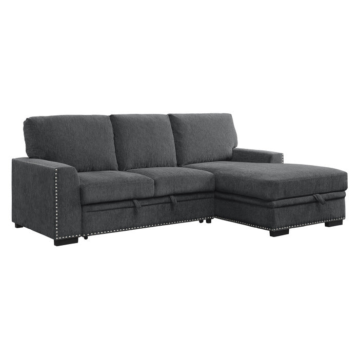 9468CC*2RC2L (2)2-Piece Sectional with Pull-out Bed and Right Chaise with Hidden Storage - 9468CC*2RC2L