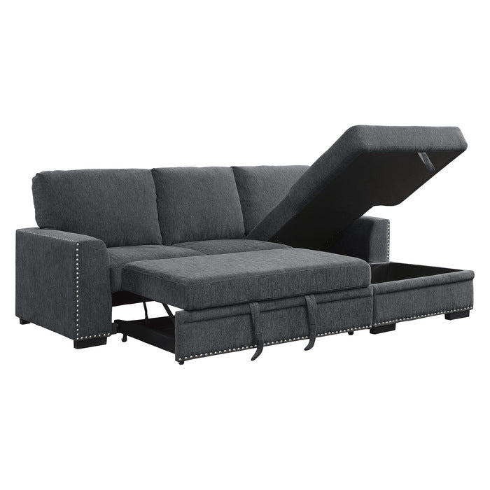 9468CC*2RC2L (2)2-Piece Sectional with Pull-out Bed and Right Chaise with Hidden Storage - 9468CC*2RC2L