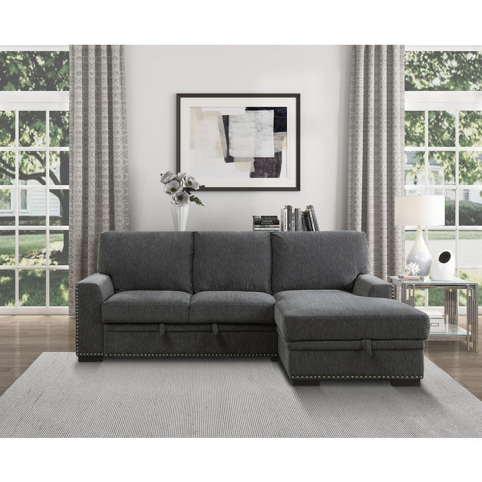 9468CC*2RC2L (2)2-Piece Sectional with Pull-out Bed and Right Chaise with Hidden Storage - 9468CC*2RC2L