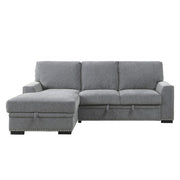 9468DG*2LC2R (2)2-Piece Sectional with Pull-out Bed and Left Chaise with Hidden Storage - 9468DG*2LC2R