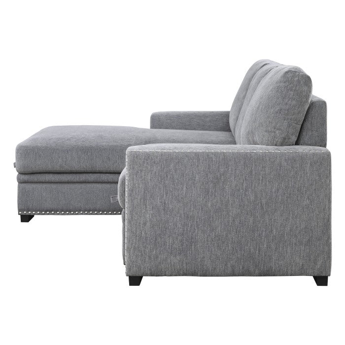 9468DG*2LC2R (2)2-Piece Sectional with Pull-out Bed and Left Chaise with Hidden Storage - 9468DG*2LC2R