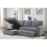 9468DG*2LC2R (2)2-Piece Sectional with Pull-out Bed and Left Chaise with Hidden Storage - 9468DG*2LC2R