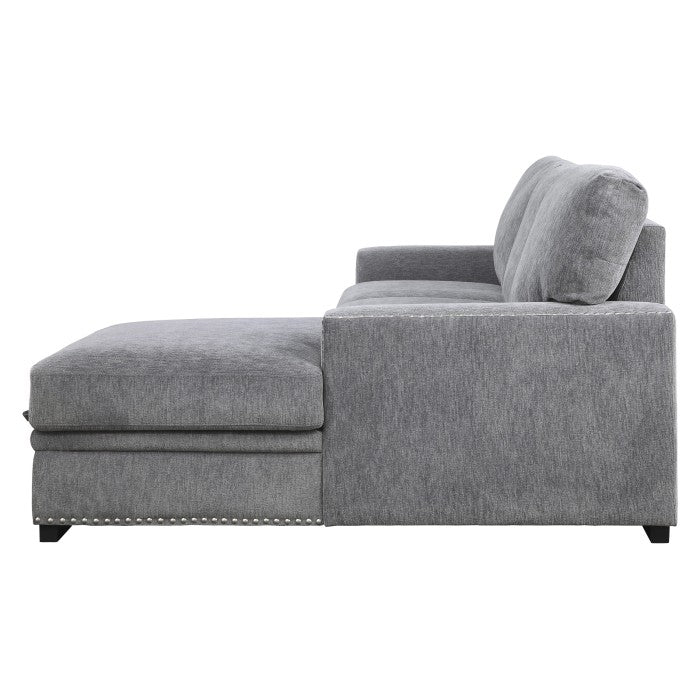 9468DG*2RC2L (2)2-Piece Sectional with Pull-out Bed and Right Chaise with Hidden Storage - 9468DG*2RC2L