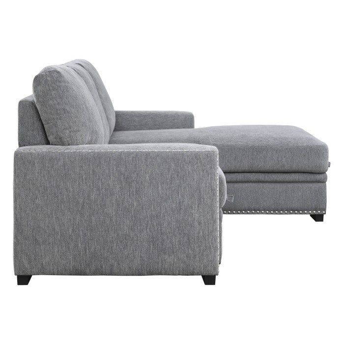 9468DG*2RC2L (2)2-Piece Sectional with Pull-out Bed and Right Chaise with Hidden Storage - 9468DG*2RC2L