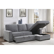 9468DG*2RC2L (2)2-Piece Sectional with Pull-out Bed and Right Chaise with Hidden Storage - 9468DG*2RC2L