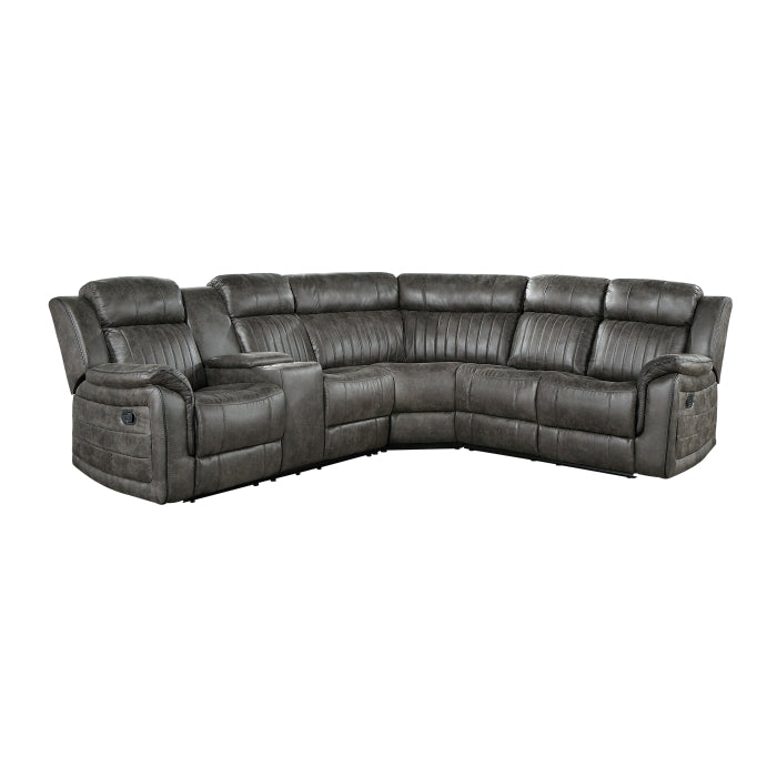 9479BRG*SC (3)3-Piece Reclining Sectional with Left Console - 9479BRG*SC