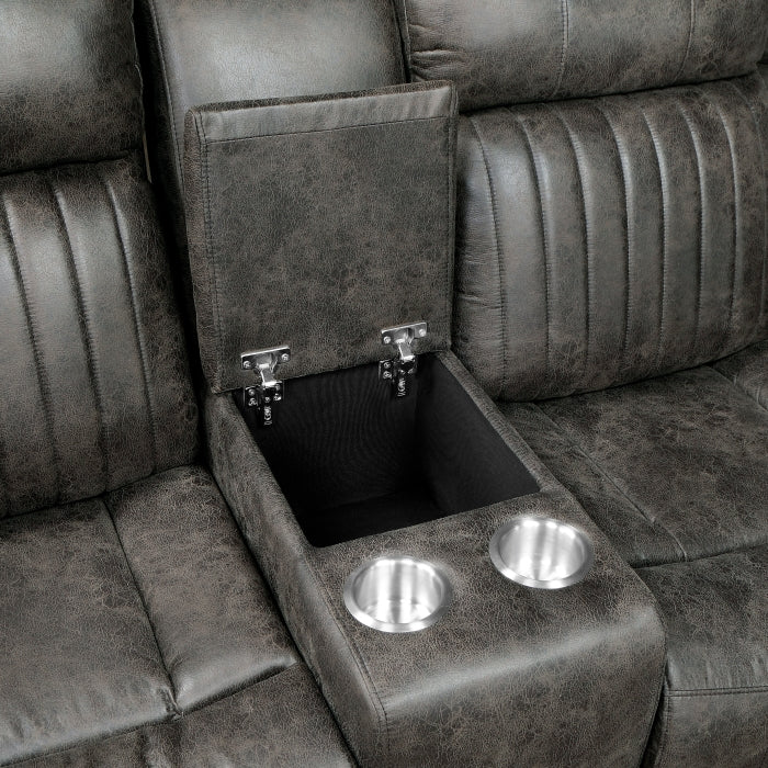9479BRG*SC (3)3-Piece Reclining Sectional with Left Console - 9479BRG*SC