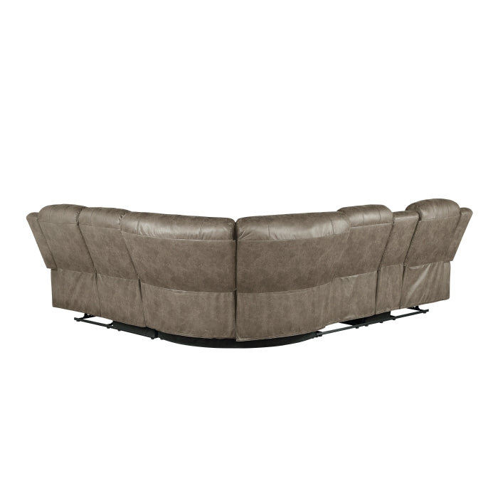 9479SDB*SC (3)3-Piece Reclining Sectional with Left Console - 9479SDB*SC