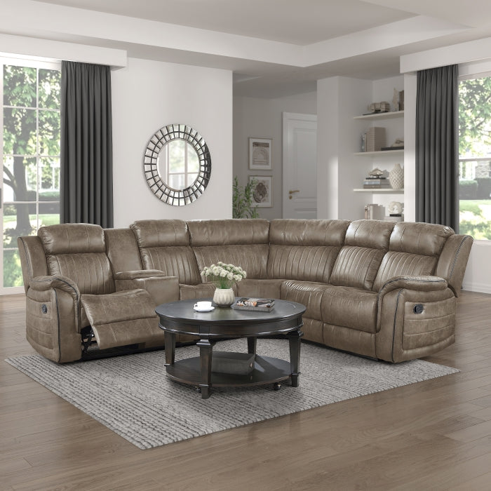 9479SDB*SC (3)3-Piece Reclining Sectional with Left Console - 9479SDB*SC
