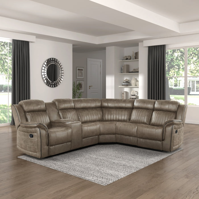 9479SDB*SC (3)3-Piece Reclining Sectional with Left Console - 9479SDB*SC