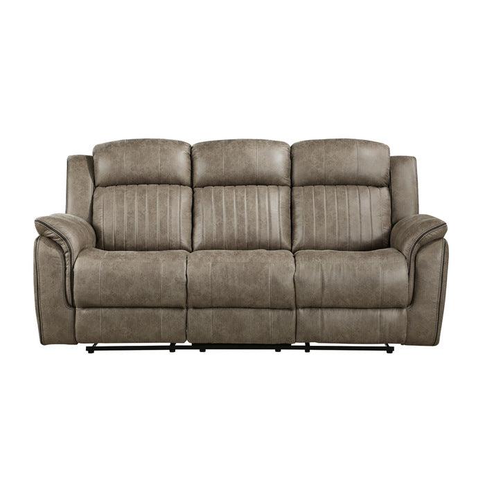 Centeroak Double Reclining Sofa In Sandy Brown 9479Sdb-3 | Homelegance
