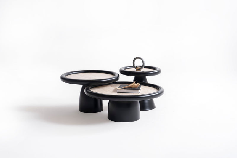 950 Black Travertine 3 Pc Coffee Table Set - DMV FurnitureCoffee Table