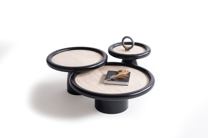 950 Black Travertine 3 Pc Coffee Table Set - DMV FurnitureCoffee Table