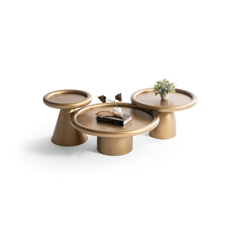 950 Gold 3 Pc Coffee Table Set - DMV FurnitureCoffee Table