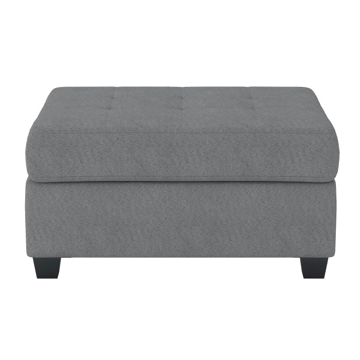 9507DGY*3OT (3)3-Piece Reversible Sectional with Drop-Down Cup Holders and Storage Ottoman - 9507DGY*3OT