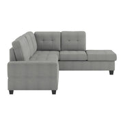 9507GRY*SC (2)2-Piece Reversible Sectional with Drop-Down Cup Holders - 9507GRY*SC
