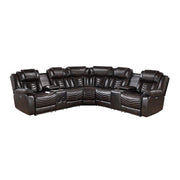 9508DB*SCPW (3)3-Piece Power Reclining Sectional with Consoles, Speakers, Subwoofer and LED Lighting - 9508DB*SCPW