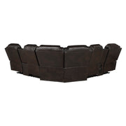 9508DB*SCPW (3)3-Piece Power Reclining Sectional with Consoles, Speakers, Subwoofer and LED Lighting - 9508DB*SCPW