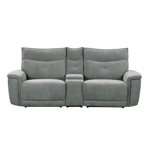9509DG-2CNPWH* (3)Power Double Reclining Love Seat with Center Console, Power Headrests and USB Ports - 9509DG-2CNPWH*