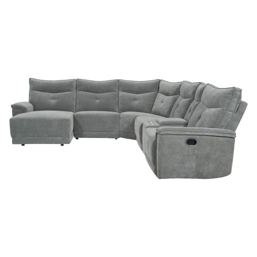 9509DG*65LRR (6)6-Piece Modular Reclining Sectional with Left Chaise - 9509DG*65LRR