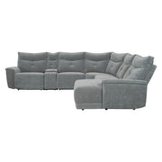 9509DG*6LRPWH5R (6)6-Piece Modular Power Reclining Sectional with Power Headrests, Right Chaise and USB Ports - 9509DG*6LRPWH5R