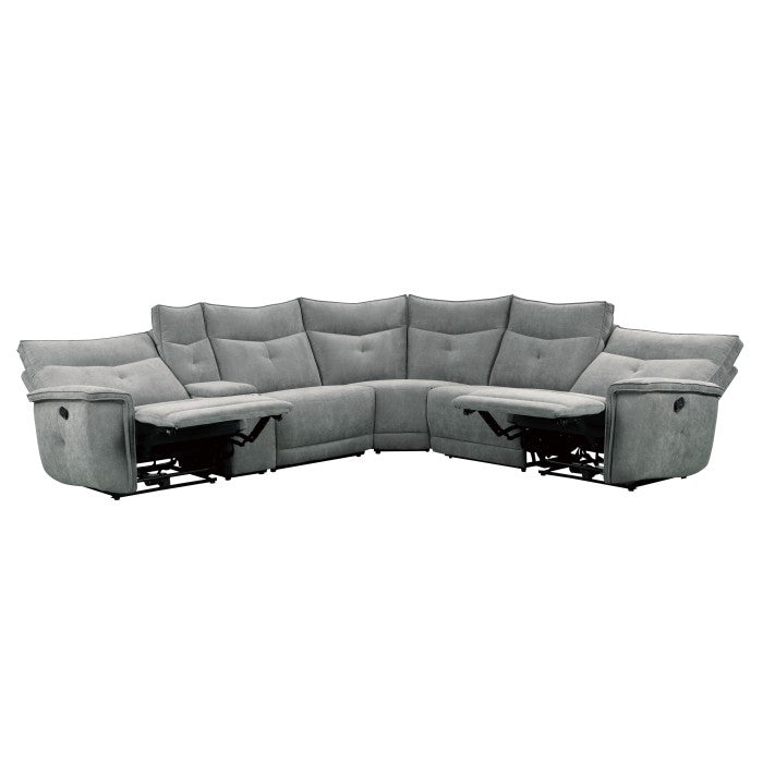 9509DG*6LRRR (6)6-Piece Modular Reclining Sectional - 9509DG*6LRRR