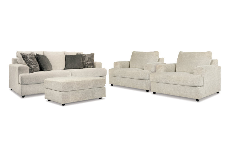 Soletren Stone Sofa, 2 Chairs, and Ottoman -  Ashley - DMV Furniture