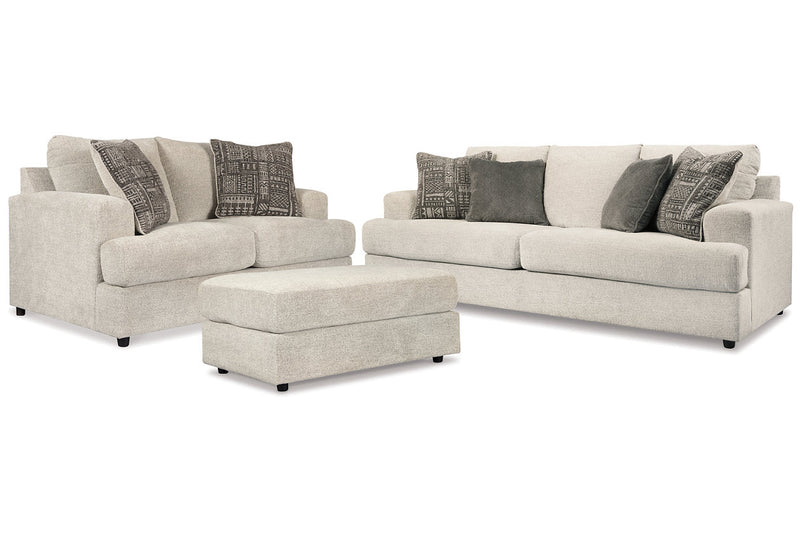 Soletren Stone Sofa, Loveseat, and Ottoman -  Ashley - DMV Furniture