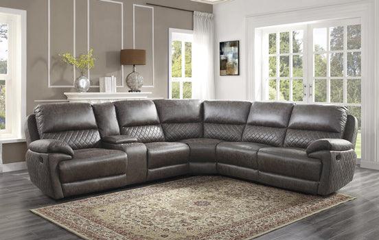 Knoxville 3-Piece Reclining Sectional In Brown 9510*Sc | Homelegance
