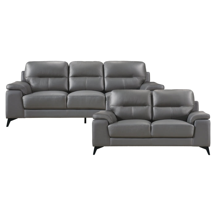 9514DGY*2 2pc Set: Sofa, Love - 9514DGY*2