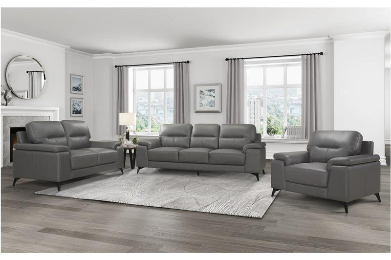 Mischa 3 Piece Sofa Set In Dark Gray 9514Dgy-3-2-1 | Homelegance