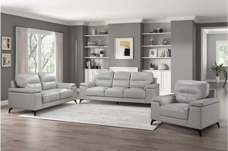 Mischa 3 Piece Sofa Set In Silver Gray 9514Sve-3-2-1 | Homelegance