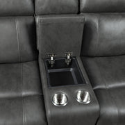 9515DGY*2 2pc Set: Sofa, Love - 9515DGY*2