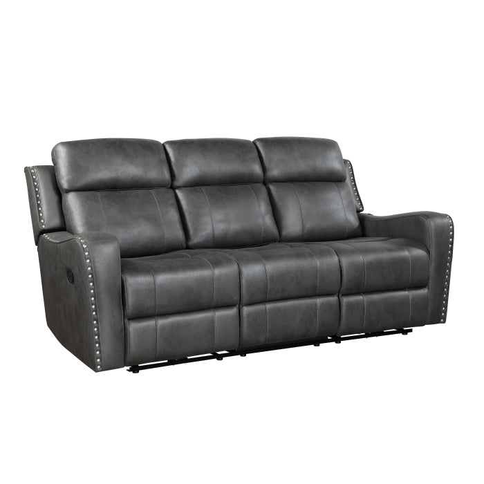 9515DGY-3 Double Reclining Sofa - 9515DGY-3