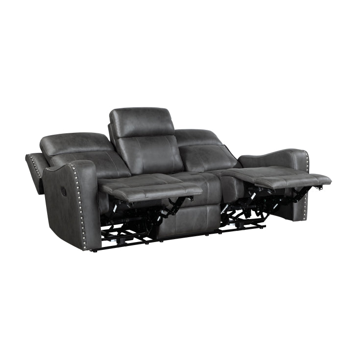 9515DGY-3 Double Reclining Sofa - 9515DGY-3