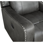 9515DGY-3PW Power Double Reclining Sofa - 9515DGY-3PW