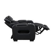 9516BLK-1PWH Power Reclining Chair with Power Headrest, Cup holders and Storage Arms(Top and Side), Charging Ports and LED lighting - 9516BLK-1PWH